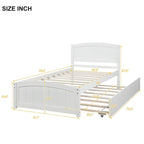 Letto a piattaforma a una piazza con letto estraibile