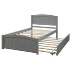 Letto a piattaforma a una piazza con letto estraibile
