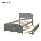 Letto a piattaforma a una piazza con letto estraibile
