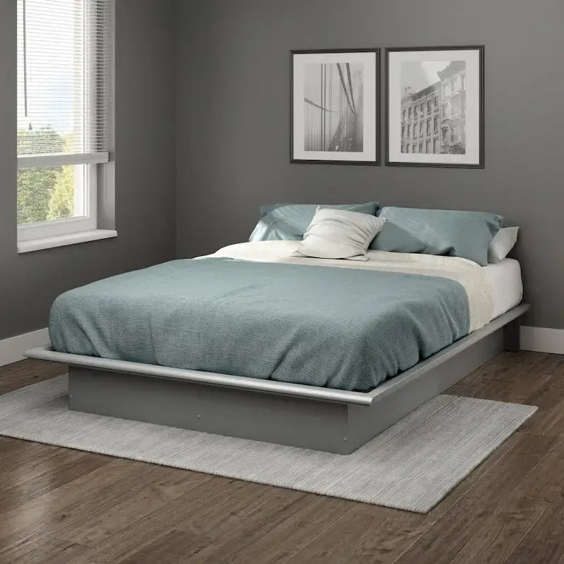 Letto a piattaforma matrimoniale con contenitore sollevabile