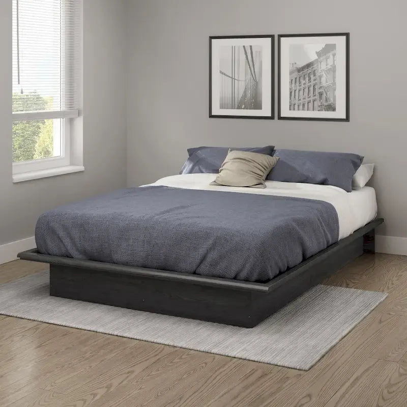 Letto a piattaforma matrimoniale con contenitore sollevabile