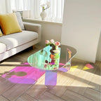 Tavolino Iridescente in Acrilico – Tavolino d'Appoggio Arcobaleno Trasparente 38x20x15