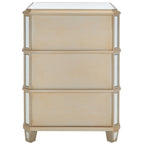 Comodino a specchio a 3 cassetti