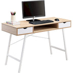 Scrivania Mid-Century Moderna con Cassetti e Vani Portaoggetti