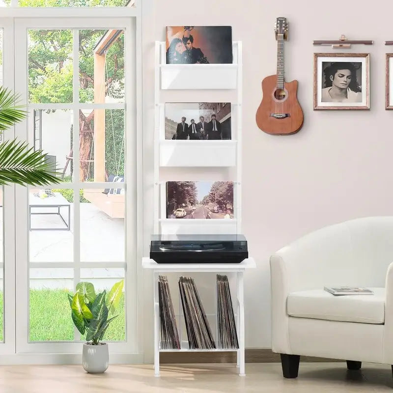 Mobiletto porta Giradischi con Portadischi in Vinile – 49.99 x 38.99 x 144.00 cm