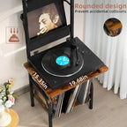 Mobiletto porta Giradischi con Portadischi in Vinile – 49.99 x 38.99 x 144.00 cm