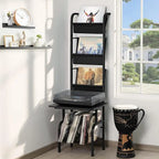 Mobiletto porta Giradischi con Portadischi in Vinile – 49.99 x 38.99 x 144.00 cm