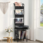Mobiletto porta Giradischi con Portadischi in Vinile – 49.99 x 38.99 x 144.00 cm