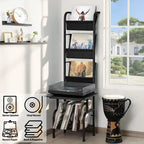 Mobiletto porta Giradischi con Portadischi in Vinile – 49.99 x 38.99 x 144.00 cm