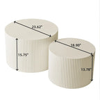 Set di tavolini da caffè sovrapponibili Wave Stripe (2 pezzi)