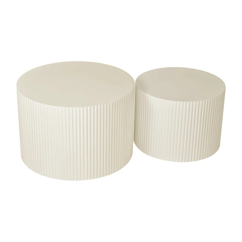 Set di tavolini da caffè sovrapponibili Wave Stripe (2 pezzi)