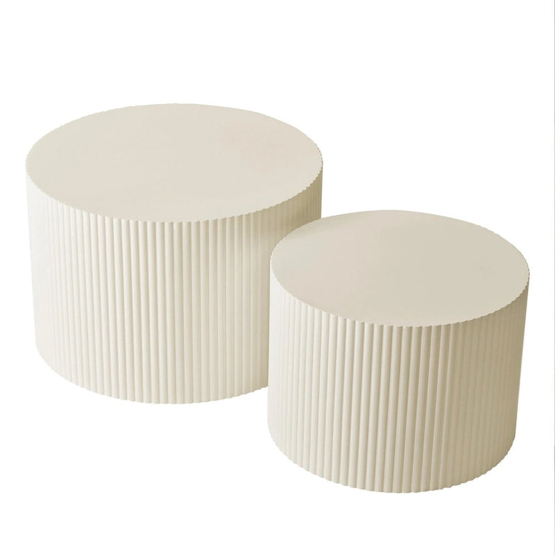 Set di tavolini da caffè sovrapponibili Wave Stripe (2 pezzi)