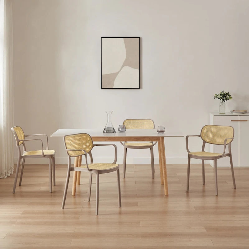 Set di 2 sedie impilabili da interni ed esterni
