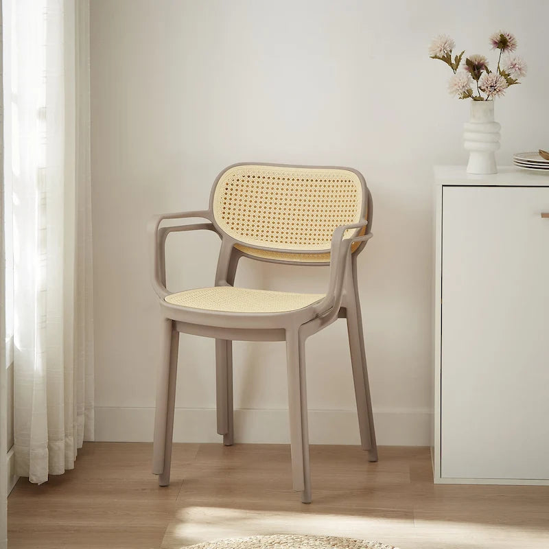 Set di 2 sedie impilabili da interni ed esterni
