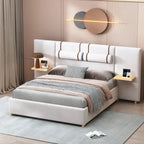 Letto matrimoniale imbottito a piattaforma