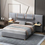 Letto matrimoniale imbottito a piattaforma