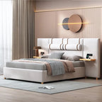 Letto matrimoniale imbottito a piattaforma