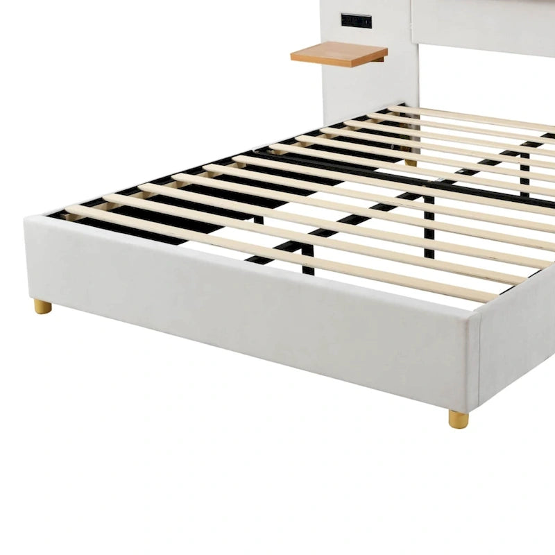 Letto matrimoniale imbottito a piattaforma