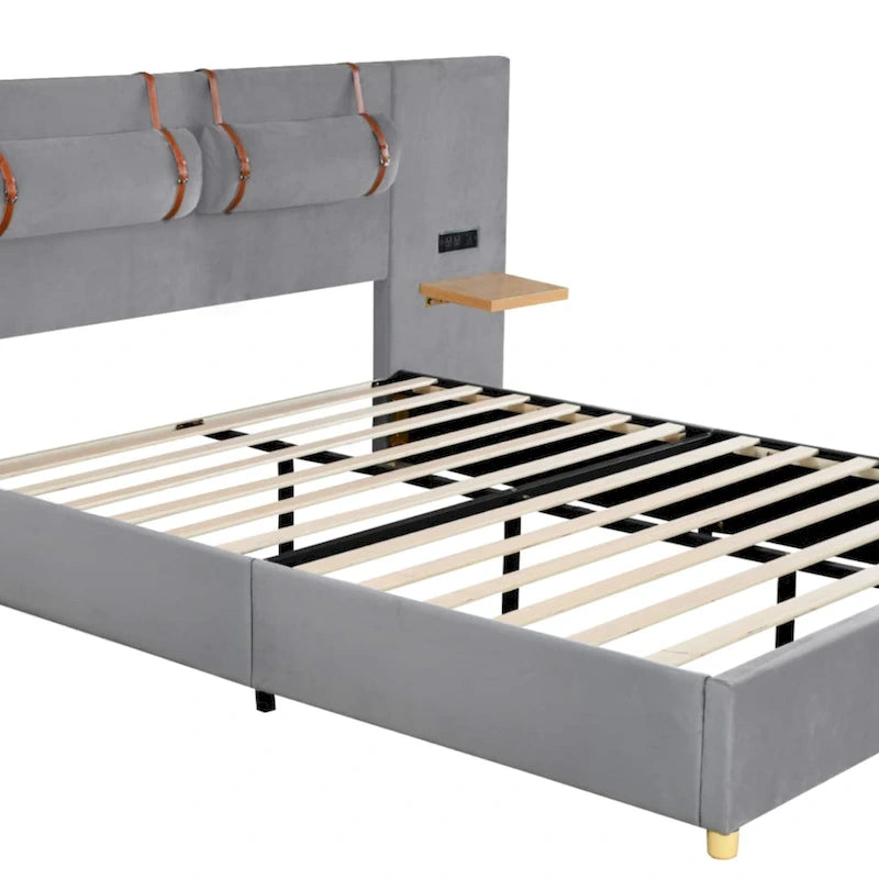 Letto matrimoniale imbottito a piattaforma