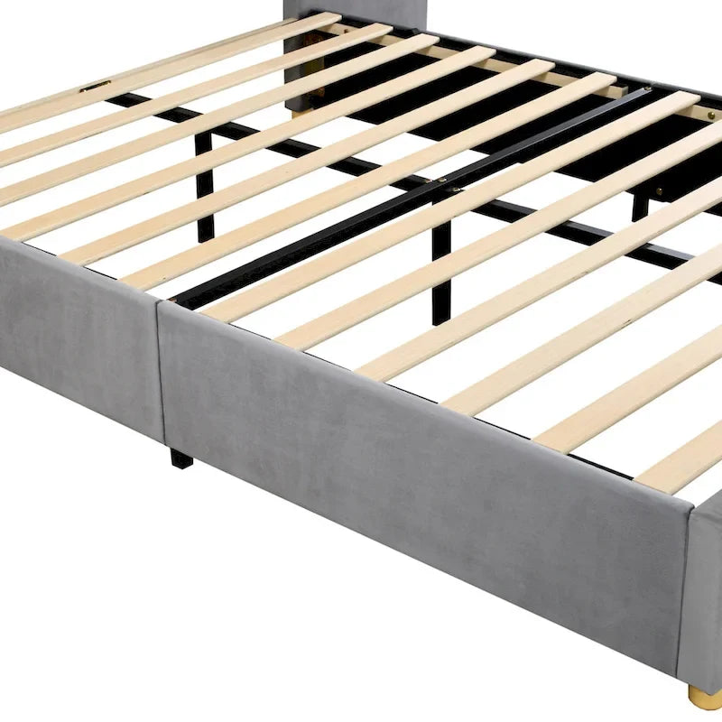 Letto matrimoniale imbottito a piattaforma