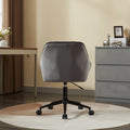 Sedia da ufficio in velluto con sedile ampio e base girevole