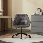 Sedia da ufficio in velluto con sedile ampio e base girevole