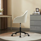 Sedia da ufficio in velluto con sedile ampio e base girevole