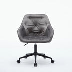 Sedia da ufficio in velluto con sedile ampio e base girevole