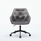 Sedia da ufficio in velluto con sedile ampio e base girevole