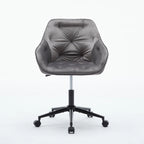 Sedia da ufficio in velluto con sedile ampio e base girevole