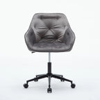 Sedia da ufficio in velluto con sedile ampio e base girevole