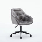 Sedia da ufficio in velluto con sedile ampio e base girevole