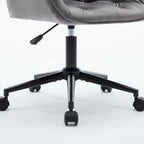 Sedia da ufficio in velluto con sedile ampio e base girevole