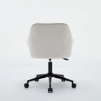 Sedia da ufficio in velluto con sedile ampio e base girevole