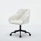 Sedia da ufficio in velluto con sedile ampio e base girevole