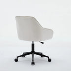 Sedia da ufficio in velluto con sedile ampio e base girevole