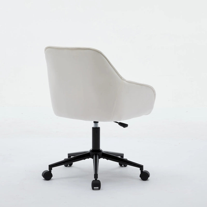 Sedia da ufficio in velluto con sedile ampio e base girevole