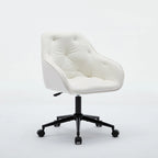 Sedia da ufficio in velluto con sedile ampio e base girevole
