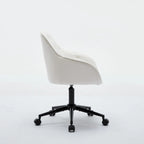 Sedia da ufficio in velluto con sedile ampio e base girevole