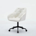 Sedia da ufficio in velluto con sedile ampio e base girevole