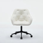 Sedia da ufficio in velluto con sedile ampio e base girevole