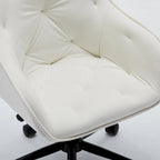Sedia da ufficio in velluto con sedile ampio e base girevole