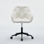 Sedia da ufficio in velluto con sedile ampio e base girevole