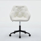 Sedia da ufficio in velluto con sedile ampio e base girevole