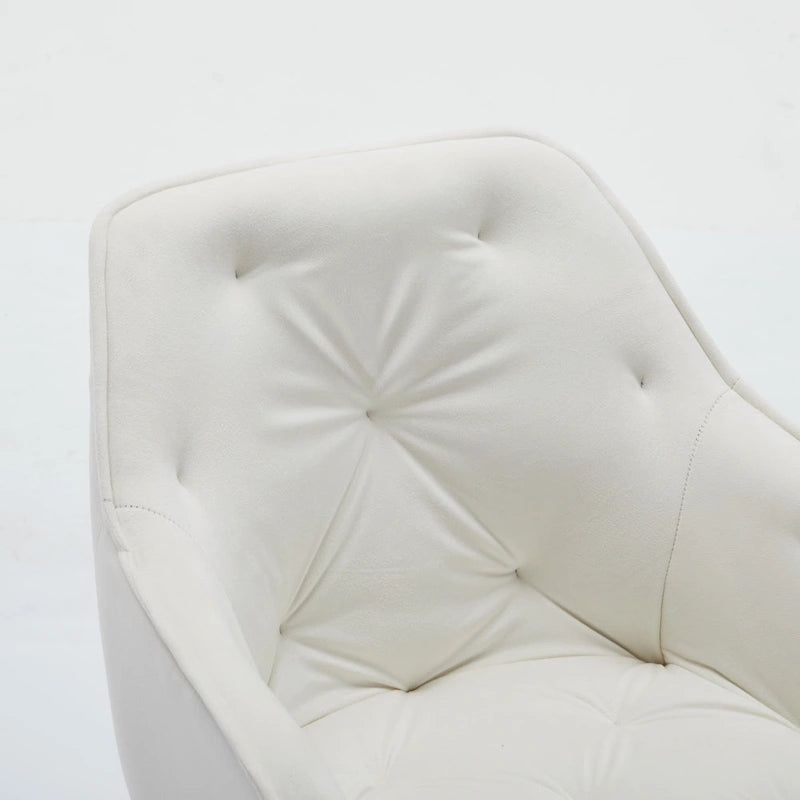 Sedia da ufficio in velluto con sedile ampio e base girevole